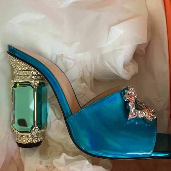 Nalebe Aurum 100mm Mule in Blue Iridescent size 36 - Picture 7 of 10